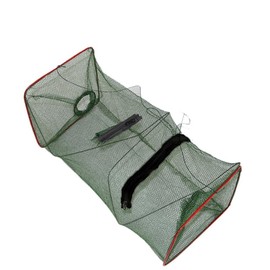 AIMALL Foldable Fishing Bait Trap Net for Crab Minnow Crawdad Shrimp Durable Dip Cage with Tie Cord