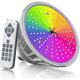 Aygrochy 120V 60W LED Pool Light Bulb for Inground Pool, RGB Color Changing Pool Light with Remote Control for Inground Swimming Pool, Replacement Bulb for Pentair and Hayward Fixture