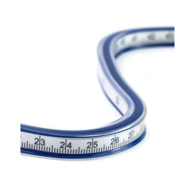 QWORK® Flexible Ruler, Bendy Ruler Curved Ruler, Ideal for Engineering