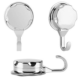 Garosa Suction Cup Hook, Waterproof Towel Hook Hanger for Kitchen, Bathroom, Home, Hotel, 3 Pieces