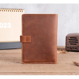 wonydojey Passport Case, Genuine Leather Holder, Safe for Overseas Travel, Passport Cover, Multifunctional Storage Pocket, Business Cards, Credit Cards, Flight Tickets, Thick natural cowhide leather