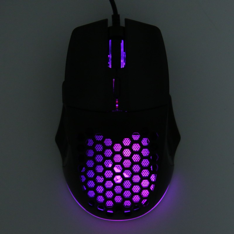 Honeycomb Mouse RGB Wired Gaming Mouse Lightweight Quick Answer RGB