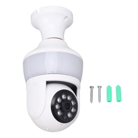 3MP Light Bulb Security Camera 360 Degree Wifi Outdoor Indoor Dual Screen Linkage 2 Way Audio Night Vision Motion Detection