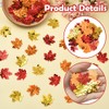 SUNNYCLUE 60G Plastic Confetti,Fall Confetti Maple Leaf Sequin Red Orange