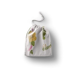 Le Jardin du Lin Bedruckte Baumwoll Taschen mit Kordelzug, Einkaufstasche, Beutel, Stoffsack, Stofftasche, Gemüsesack, Wiederverwendbare, Umweltfreundlich, Mehrzweck, Faltbar, Größe: 20x30 Cm