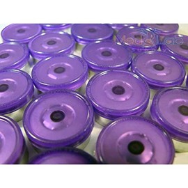 20MM / 13MM Dual/Single Tone Flip Top Seals[Caps] (20MM, Translucent Purple, 25)
