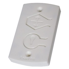 White Two Button Cover Plate - Fits Wayne Dalton Garage Door Wall Station 309961 and 3976 Remote Opener, Inside Control Unit