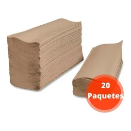 Papel higiénico plasticos el prado INTERDOBLADA simple hoja de 1 u pack x 20