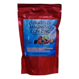 Citrato De Magnesio Con Zinc Sabor Frutos Rojos Con 200 Gr                                                                                            