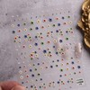 JMEOWIO 3D Nagelsticker Bunte Blume Nail Art Sticker Selbstklebend Nagelaufkleber