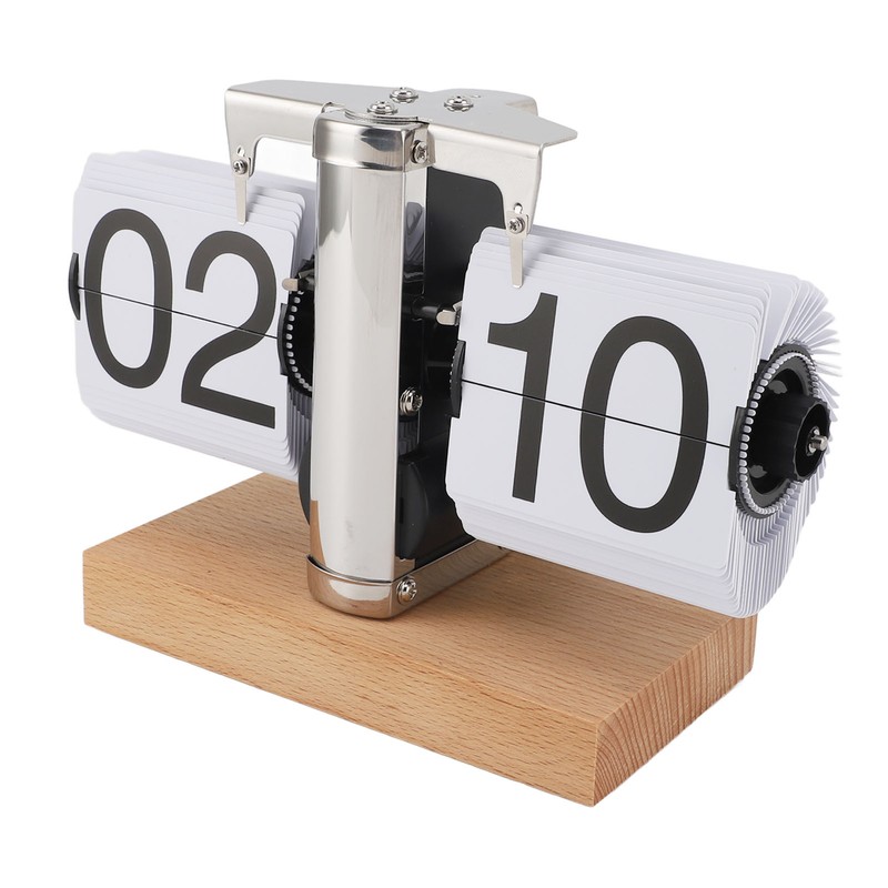 Retro Digital Flip Down Clock Flip Desk Clock Mechanical Battery