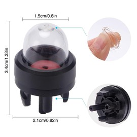 GNAUMORE Snap-in Primer Bulb Pump, Carburettor Primer Pump Fuel Bulbs, Primer Pump Carburettor, Primer Lamps Fuel Pump, Carburettor Oil Bubble, 5 Pieces Carburettor Oil Bubble, for Poulan 530047721