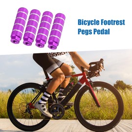 A ABSOPRO BMX MTB Bike Rear Foot Pegs Footrests Purple Fit 3/8 Inch Set of 4