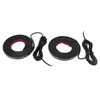 2pcs Running Board LED Lights 800LM White Amber 12V to