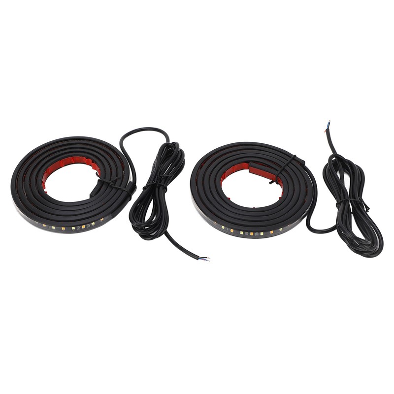 2pcs Running Board LED Lights 800LM White Amber 12V to