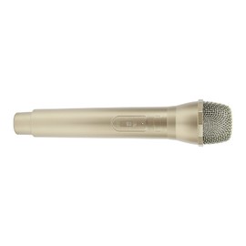 Prop Microphone Kafuty 1 Toy Microphone Plastic Realistic Prop Microphone for Karaoke Dance Shows Practice Microphone Prop for Karaoke (Gold)