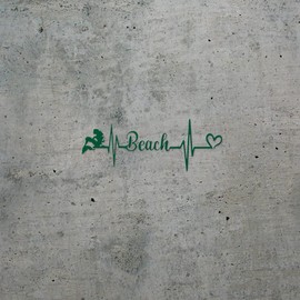 Transparent Decal Stickers Of Mermaid Beach Love (Green) Premium Waterproof Vinyl Decal Stickers For Laptop Phone Accessory Helmet Car Window Mug Tuber Cup Door Wall Decoration USCSKUS909455GR090622