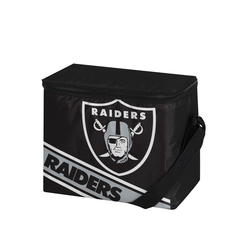 FOCO Oakland Raiders Big Logo Stripe 6 Pack Cooler