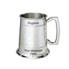 Wenworth Half Hammered Pewter Tankard Engraved Best Man Father's Day