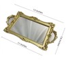 Yamfurga Small Rectangle Decorative Mirror Tray, French Style, Makeup Organizer,