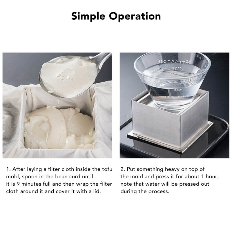 Tofu Press Multifunctional 304 Stainless Steel DIY Household Adjustable Vegan