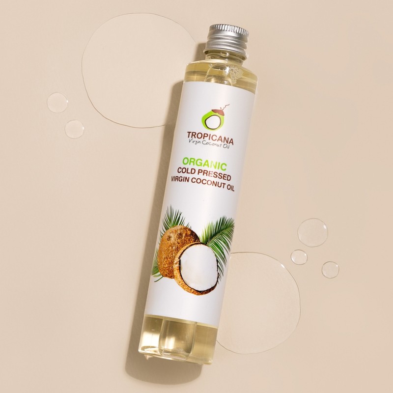 TROPICANA 유기농 압착 버진 코코넛 페이스 바디오일, 100ml, 1개 TROPICANA