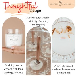 Hooties Candles Palo Santo Scented Candle – Saffron, Cedarwood, Smoke, Amber and Palo Santo Scented Candles – Gifts for Her, Mom, Friends & Men – Made in USA - 8oz Coconut Soy Candle