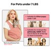 Palsway Pink Cat Sling Carrier Chest, Wearable Puppy Sling, Cat