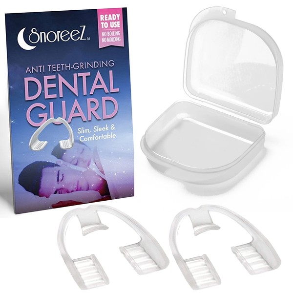 Anti Teeth-Grinding Dental Guard-Ready to use-No Boiling or Molding, Slim, Sleek and Comfortable Works for Upper and Lower Jaw, relieves pain and corrects TMJ and Bruxism