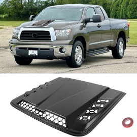 KEEPDSGN For Toyota Tundra Hood Vents Scoop Bonnet Vent Hood Air Intake Trim Cover Black