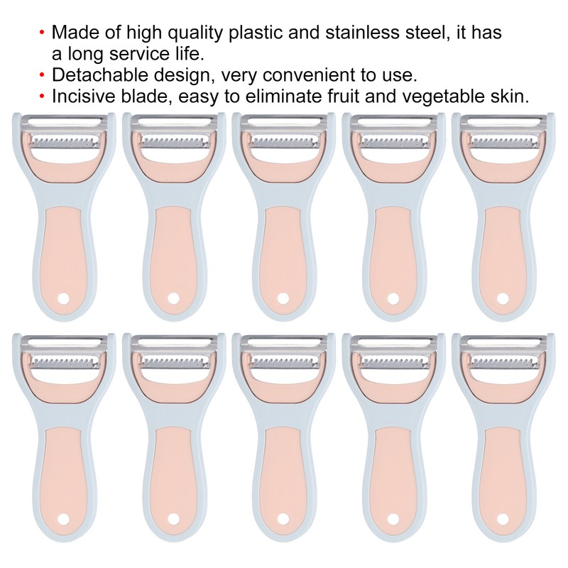 10Pcs 2 in 1 Kitchen Peeler Stainless Steel Potato Vegetable