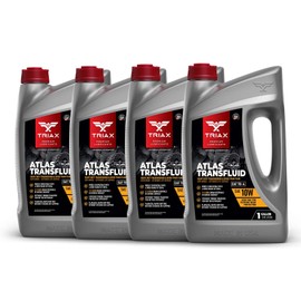 TRIAX Atlas Transfluid to-4 10W - Heavy Duty Transmission and Drive Train Fluid - OEM Grade, Extended Life - Compatible with Caterpillar to-4, Komatsu, Vickers, ZF, and More (4 Gallon Pack)