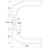 Amig - Set of Aluminium Silver Handles Without Plate Ideal