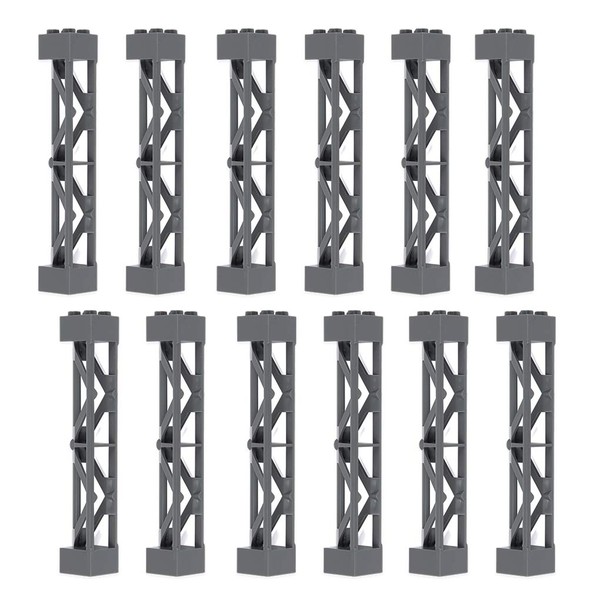 INIBUD Pillar Classic Block Parts, Compatible with Foundation Plates, Roofs,