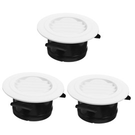 Ciieeo 3pcs Plastic Round Soffit Vent Ceiling Air Vent Cover for Home/Air Conditioner