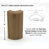 5/8" x 2" x 4" Red Oak Outside Radius Corner