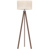 LEPOWER Wood Floor Lamp Tripod, Mid Century Lamps for Living