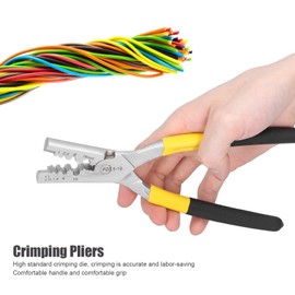 Crimping Pliers, Cable Lug Pliers, 0.5 to 16 mm² Side Cutters, Universal Pliers, Carbon Steel Clamp Body, Wire End Ferrule Pliers for Insulated Cable Lugs Crimp