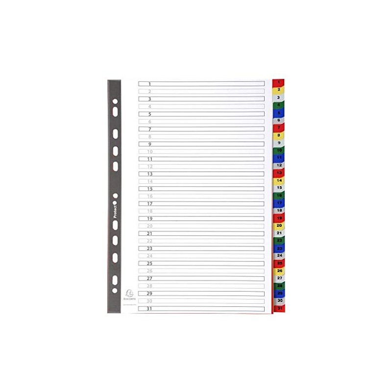Exacompta - Ref 93E - PP Printed Indices - For