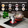 FUDELAI 2-Burner Electric Cooktop, 3200W 240V Ceramic Hot Plate with