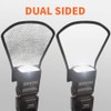 Dual-Sided Flash Diffuser Reflector, White/Silver, 2-Pack, Universal Speedlight Compatible with