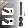 HARFINGTON T20 Torx Head Impact Screwdriver Bits 1/4" Hex Shank
