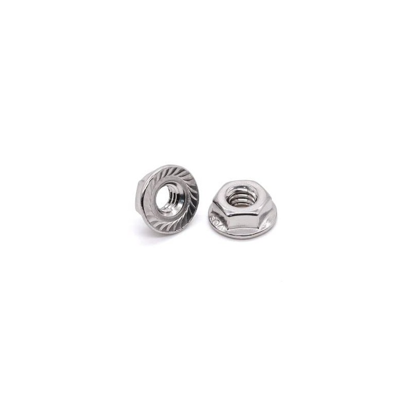 Glvaner M12-1.75 Thread Size (10 pcs) Stainless Steel Serrated Flange