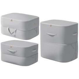 Zjyufy Pack of 3 Ultra Space-Saving Self-Compression Organiser, Space-saving Compressing Organiser Storage Bag, Space-saving, Large Storage Bag for Duvets, Clothes, Blankets