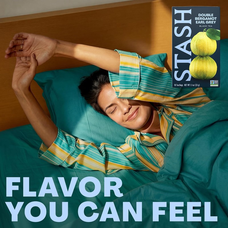 Stash Tea Double Bergamot Earl Grey Black Tea - Caffeinated,
