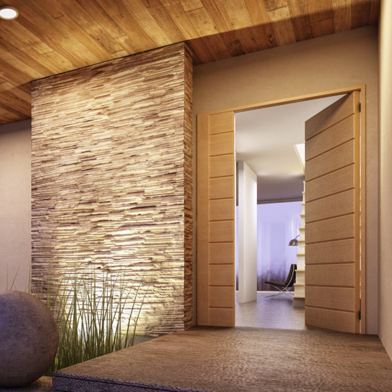 Nordic Style Natural Teak Wood Wall Panel, 11 Pieces (12.75