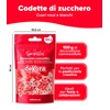 dekora - Sprinkles di zucchero a forma di cuore rossi