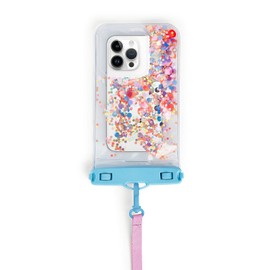 Packed Party Confetti Waterproof Protective Phone Holder, Dry Bag, Beach Essentials, Touch Screen Friendly (2 Pack) Clear