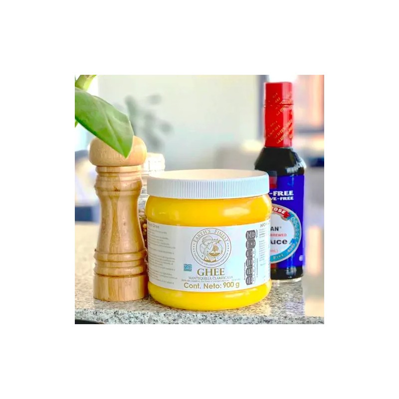 Ghee Mantequilla Clarificada Clarified Butter, 900g, Earths Finest, Keto