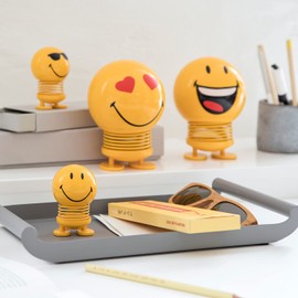 Hoptimist Smiley Scandinavian Decorative Living Room, Desk Decoration, Office Gadgets, Great Small Gifts, 4.5 x 5.6 x 6.6 cm, Small, Yellow